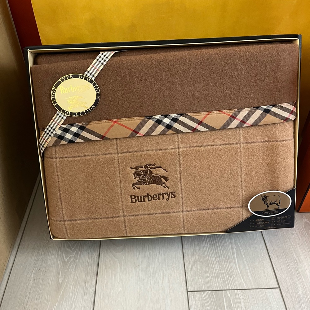 Burberrys Brown Plaid Blanket